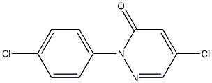 5-クロロ-2-(4-クロロフェニル)ピリダジン-3(2H)-オン 化学構造式