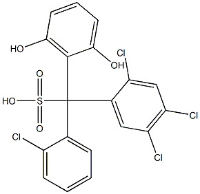  (2-Chlorophenyl)(2,4,5-trichlorophenyl)(2,6-dihydroxyphenyl)methanesulfonic acid