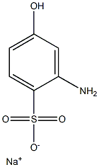 2-Amino-4-hydroxybenzenesulfonic acid sodium salt Struktur