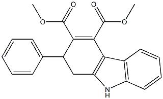 1,2-Dihydro-2-phenyl-9H-carbazole-3,4-dicarboxylic acid dimethyl ester Struktur