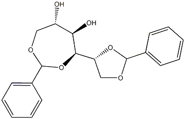 1-O,4-O:5-O,6-O-ジベンジリデン-D-グルシトール 化学構造式