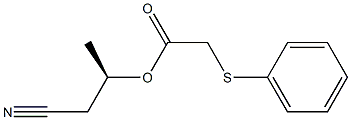 (Phenylthio)acetic acid (R)-1-(cyanomethyl)ethyl ester Structure