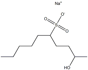 2-Hydroxydecane-5-sulfonic acid sodium salt,,结构式
