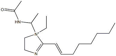 1-[1-(Acetylamino)ethyl]-1-ethyl-2-(1-octenyl)-2-imidazoline-1-ium 结构式