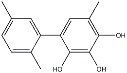 4-(2,5-Dimethylphenyl)-6-methylbenzene-1,2,3-triol,,结构式