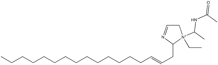 1-[1-(アセチルアミノ)エチル]-1-エチル-2-(2-ヘプタデセニル)-3-イミダゾリン-1-イウム 化学構造式