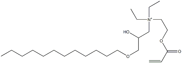 3-(ドデシルオキシ)-N,N-ジエチル-2-ヒドロキシ-N-[2-[(1-オキソ-2-プロペニル)オキシ]エチル]-1-プロパンアミニウム 化学構造式