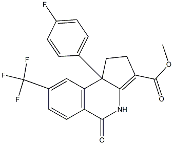 1,4,5,9b-Tetrahydro-8-trifluoromethyl-9b-(4-fluorophenyl)-5-oxo-2H-cyclopent[c]isoquinoline-3-carboxylic acid methyl ester Structure