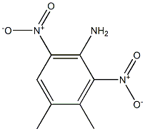 3,4-ジメチル-2,6-ジニトロアニリン 化学構造式