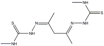 2,4-ペンタンジオンビス[[(メチルアミノ)(メルカプト)メチレン]ヒドラゾン] 化学構造式