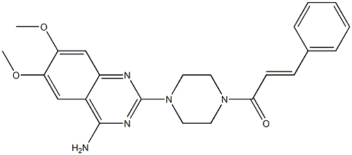 4-Amino-2-[4-[3-phenylpropenoyl]-1-piperazinyl]-6,7-dimethoxyquinazoline 结构式