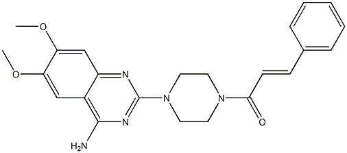 4-Amino-2-[4-[3-phenylpropenoyl]-1-piperazinyl]-6,7-dimethoxyquinazoline,,结构式