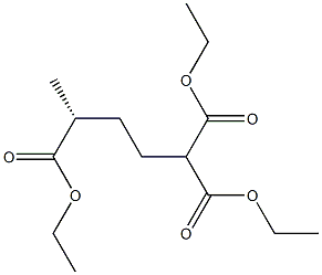 [R,(+)]-1,1,4-Pentanetricarboxylic acid triethyl ester Struktur