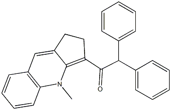 1,2-Dihydro-3-(diphenylacetyl)-4-methyl-4H-cyclopenta[b]quinoline Struktur
