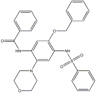 N-[5-Benzyloxy-2-morpholino-4-phenylsulfonylaminophenyl]benzamide|