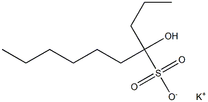 4-Hydroxydecane-4-sulfonic acid potassium salt,,结构式