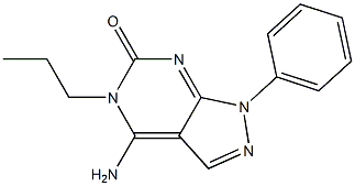 4-Amino-1-(phenyl)-5-propyl-1H-pyrazolo[3,4-d]pyrimidin-6(5H)-one 结构式