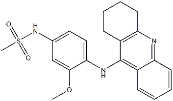 1,2,3,4-Tetrahydro-9-[(2-methoxy-4-methylsulfonylaminophenyl)amino]acridine Structure