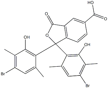1,1-Bis(4-bromo-6-hydroxy-2,5-dimethylphenyl)-1,3-dihydro-3-oxoisobenzofuran-5-carboxylic acid,,结构式