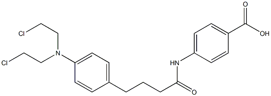 4-[[4-[4-[Bis(2-chloroethyl)amino]phenyl]-1-oxobutyl]amino]benzoic acid,,结构式