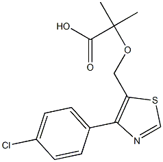 2-[[4-(4-Chlorophenyl)-5-thiazolyl]methoxy]-2-methylpropionic acid Structure