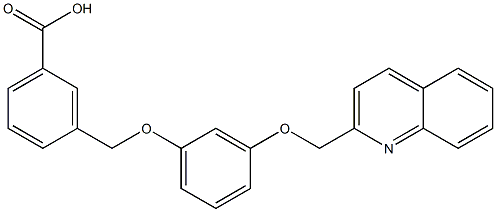 3-[3-(2-Quinolylmethoxy)phenoxymethyl]benzoic acid Structure