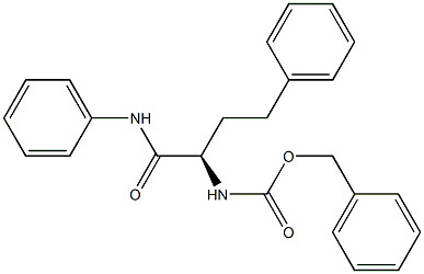 (+)-[(R)-3-Phenyl-1-(phenylcarbamoyl)propyl]carbamic acid benzyl ester,,结构式