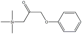 1-フェノキシ-3-トリメチルシリル-2-プロパノン 化学構造式