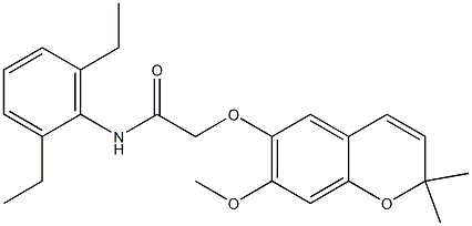  2-[[2,2-Dimethyl-7-methoxy-2H-1-benzopyran-6-yl]oxy]-2',6'-diethylacetanilide