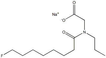 N-(8-Fluorooctanoyl)-N-propylglycine sodium salt Struktur