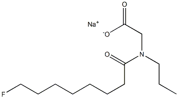 N-(8-Fluorooctanoyl)-N-propylglycine sodium salt Structure