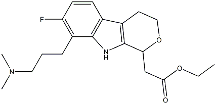 8-[3-(Dimethylamino)propyl]-1-ethyl-7-fluoro-1,3,4,9-tetrahydropyrano[3,4-b]indole-1-acetic acid