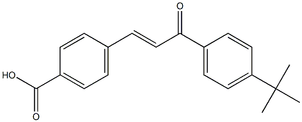 4-[(E)-3-(4-tert-Butylphenyl)-3-oxo-1-propenyl]benzoic acid,,结构式