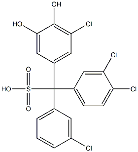  (3-Chlorophenyl)(3,4-dichlorophenyl)(5-chloro-3,4-dihydroxyphenyl)methanesulfonic acid