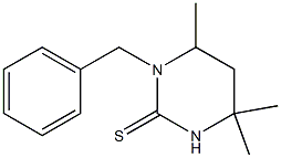 3,4,5,6-Tetrahydro-3-benzyl-4,6,6-trimethyl-2(1H)-pyrimidinethione,,结构式