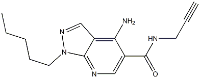 1-Pentyl-4-amino-N-(2-propynyl)-1H-pyrazolo[3,4-b]pyridine-5-carboxamide|