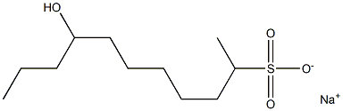 8-ヒドロキシウンデカン-2-スルホン酸ナトリウム 化学構造式