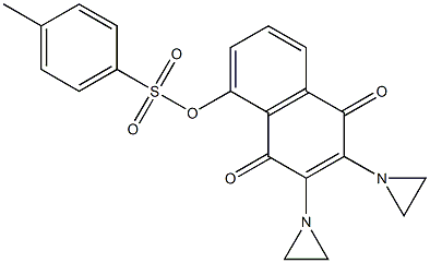 2,3-ビス(1-アジリジニル)-5-(4-メチルフェニルスルホニルオキシ)-1,4-ナフトキノン 化学構造式