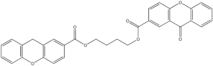 9-オキソ[2,2'-[テトラメチレンビス(オキシカルボニル)]ビス[9H-キサンテン]] 化学構造式