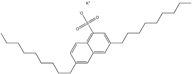 3,6-ジノニル-1-ナフタレンスルホン酸カリウム 化学構造式