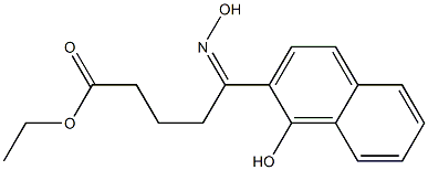 5-(1-ヒドロキシ-2-ナフタレニル)-5-ヒドロキシイミノペンタン酸エチル 化学構造式