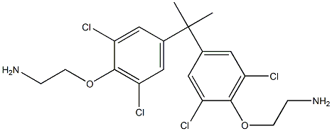 2,2'-[Isopropylidenebis(2,6-dichloro-4,1-phenyleneoxy)]bis(ethanamine) Struktur