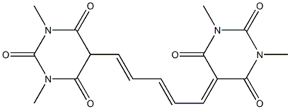 5-[5-[(Hexahydro-1,3-dimethyl-2,4,6-trioxopyrimidin)-5-yl]-2,4-pentadienylidene]-1,3-dimethyl-2,4,6(1H,3H,5H)-pyrimidinetrione Structure