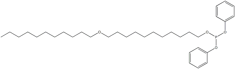 Phosphorous acid 11-(undecyloxy)undecyldiphenyl ester,,结构式