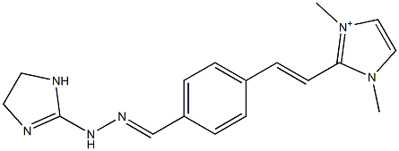 1,3-Dimethyl-2-[2-[4-[2-[(4,5-dihydro-1H-imidazol)-2-yl]hydrazonomethyl]phenyl]ethenyl]-1H-imidazol-3-ium