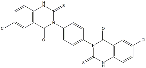 3,3'-(1,4-Phenylene)bis[1,2-dihydro-6-chloro-2-thioxoquinazolin-4(3H)-one],,结构式