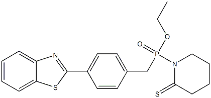 [4-(2-Benzothiazolyl)benzyl](2-thioxo-1-piperidinyl)phosphinic acid ethyl ester