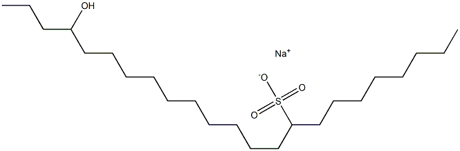 20-ヒドロキシトリコサン-9-スルホン酸ナトリウム 化学構造式