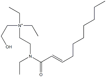 2-[N-Ethyl-N-(2-decenoyl)amino]-N,N-diethyl-N-(2-hydroxyethyl)ethanaminium 结构式
