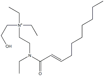 2-[N-Ethyl-N-(2-decenoyl)amino]-N,N-diethyl-N-(2-hydroxyethyl)ethanaminium Structure